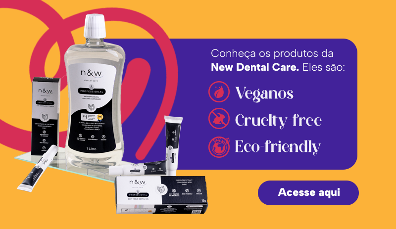 Conheça os produtos da New Dental Care. Eles são:

Veganos
Cruelty-free
Eco-friendly
