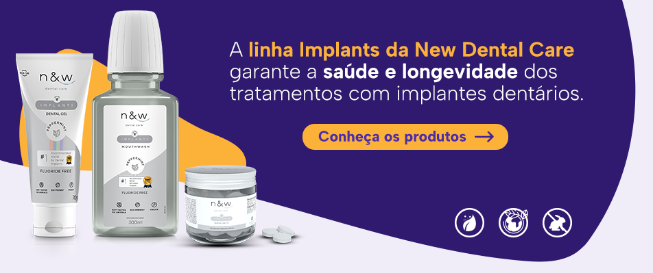 A linha Implants da New Dental Care garante a saúde e longevidade dos tratamentos com implantes dentários.