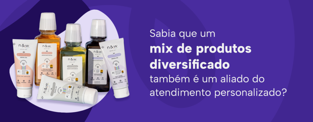 Imagem mostrando um mix de produtos da New Dental Care 